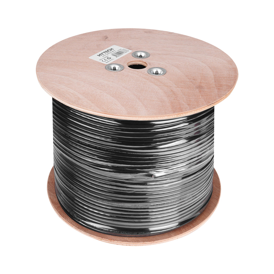 UTP Cable 305m Hytech HY-CAT629 305m Gray/Black 0.56mm 23awg UTP CAT6 Outdoor Cable