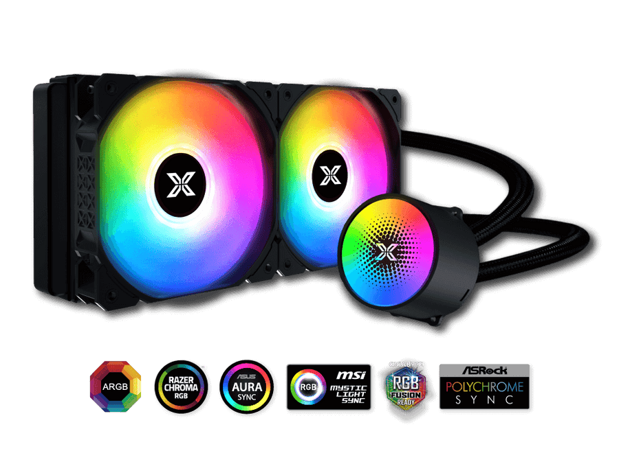 CPU Fan Xigmatek Liquid Killer X 240 (AIO Liquid Cooler, New X logo ARGB Pump Head, 2x120mm ARGB Fan