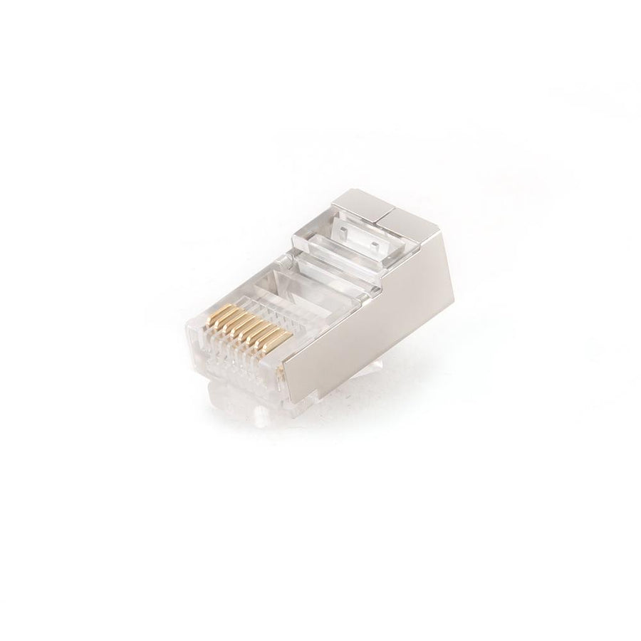 Connector Rrjeti Gembird Shielded modular CAT6 plug 30u" gold plated, 50 pcs per bag PLUG6SP/50