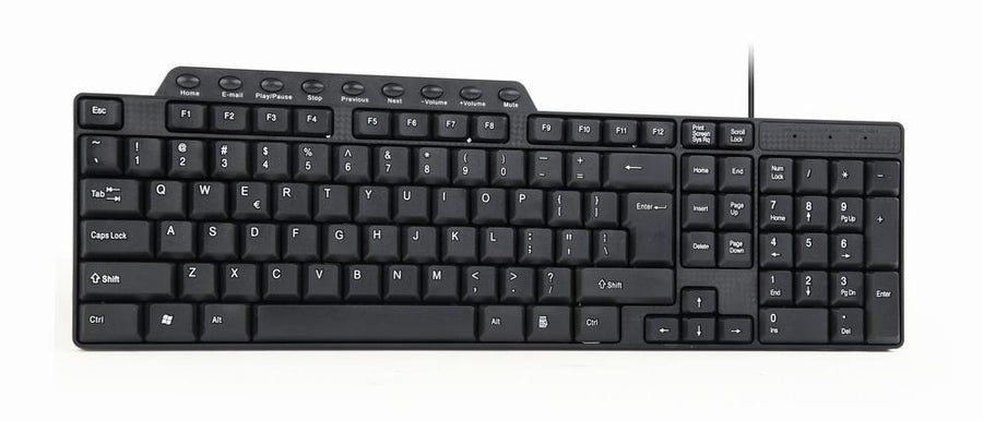 Keyboard Gembird Compact multimedia USB, US layout, black KB-UM-104