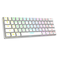 Keyboard Rampage KB-RX63 B-ATOM White Bluetooth RGB Backlight RED SWITCH Mechanical Q 63 Key Mini Ga