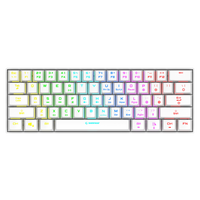 Keyboard Rampage KB-RX63 B-ATOM White Bluetooth RGB Backlight RED SWITCH Mechanical Q 63 Key Mini Ga