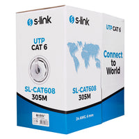 UTP Cable 305m S-link SL-CAT608 305m Gray Utp CAT6