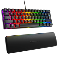 Keyboard Rampage PLOWER K60 Black + Wrist  Mechanical Red Switch Rainbow