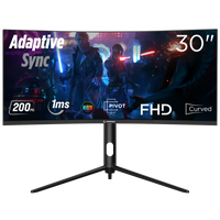 Monitor Rampage RAIDEN RA30R200C 30" 200Hz 1ms AUO VA WFHD AdaptiveSync RGB Pivot Curved Gaming