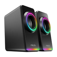 Speaker Mikado MD-182 2.0 3W*2 Black RGB Illuminated USB + 3.5mm USB 5V