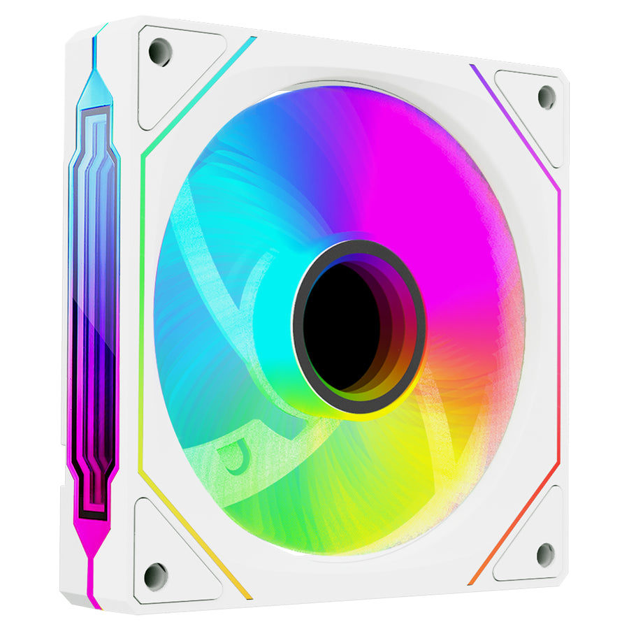 System FAN Rampage  7C-120B White 120*120*25mm Double Ring   ARGB