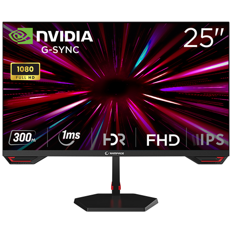 Monitor Rampage CRIMSON CR25R300F 25" 300Hz 0.5ms CSOT FAST IPS FHD Freesync/G-Sync PC Flat