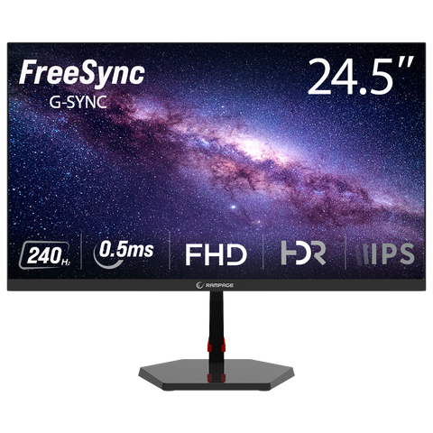 Monitor Rampage RAVEN RV25R240F 25'' 240hz 0.5ms FAST IPS FHD Freesync/G-Sync Flat Gaming