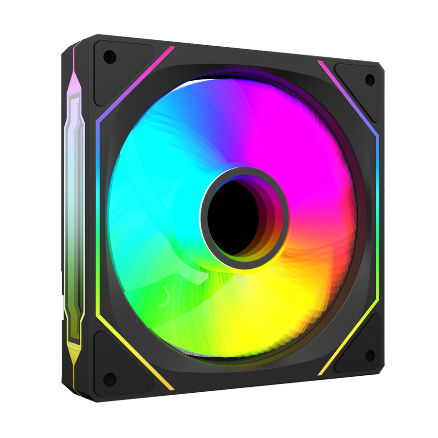 System FAN Rampage 7C-120S Black 120*120*25mm Double Ring  ARGB