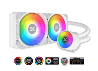 CPU Fan Xigmatek Liquid Killer X Arctic 240 (White AIO Liquid Cooler, New X logo ARGB Pump Head, 2x1