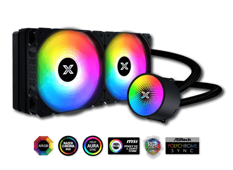 CPU Fan Xigmatek Liquid Killer X 240 (AIO Liquid Cooler, New X logo ARGB Pump Head, 2x120mm ARGB Fan