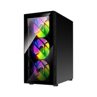 Computer Case FSP CMT192 POC0000156, ATX Mid Tower,USB3.0x1,USB2.0x2 With fixed RGB 12cm Fan x 3