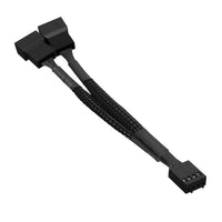 Power Fan Spliter S-link SLX-F201 2to1 2*Male 4Pin+1*Female 4Pin 10cm