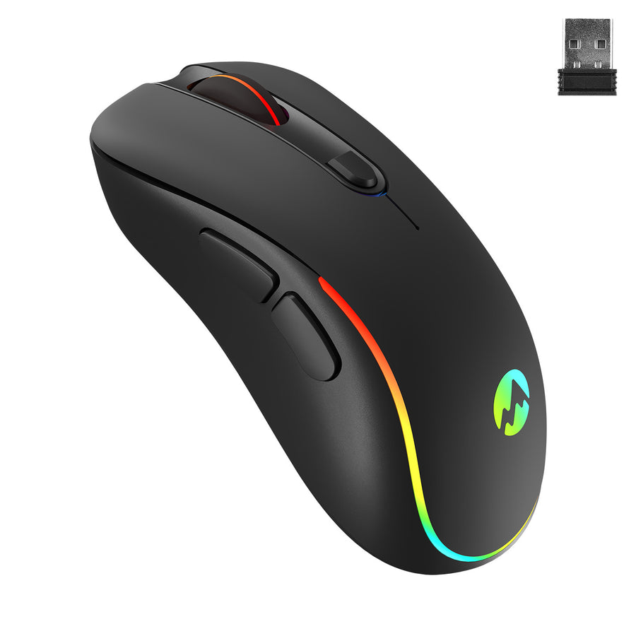 Mouse Wi-fi Everest SM-W75 X-RAPID 2.4Ghz Black 6D Rechargeable Rainbow Wireless