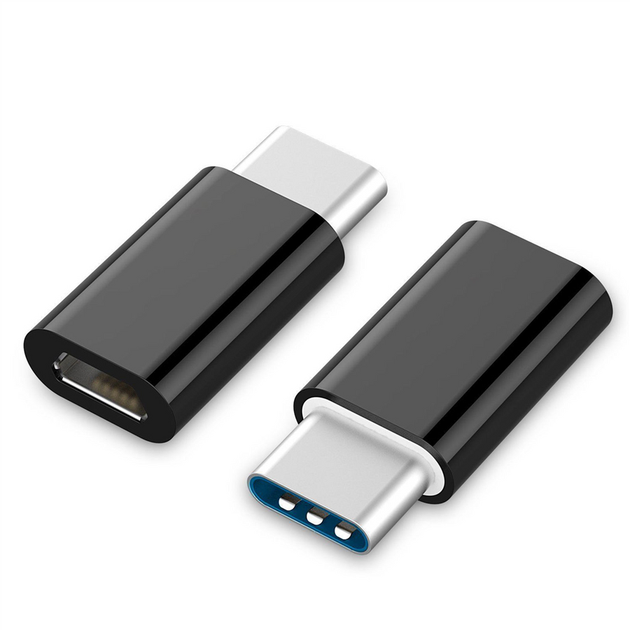 USB Adapter Gembird USB 2.0 Type-C  adapter (CM/MicroUSB-F), black A-USB2-CMmF-01