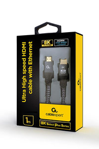 HDMI Cable Gembird Ultra High speed HDMI cable with Ethernet, "8K Select Plus Series", CCB-HDMI8K-1M