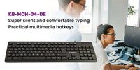 Keyboard Gembird Multimedia black, US-layout KB-MCH-04