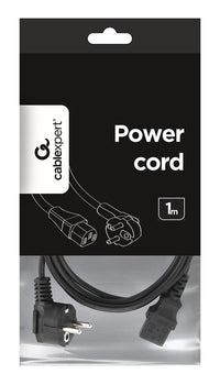 Power cord Gembird (C13), 1 m PC-186-1M