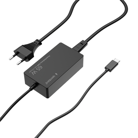 Adapter Gembird 65 W PowerDelivery GaN USB Type-C fast charger, black NPA-AC-PDQC65-01