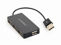 USB HUB Gembird 4-port USB hub, black UHB-U2P4-04