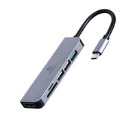 Docking Gembird USB Type-C 6-in-1 multi-port adapter (Hub+HDMI+CR) A-CM-COMBO6-02