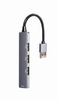 USB HUB Gembird 4-port USB hub (USB3 x 1 port, USB2 x 3 ports), silver UHB-U3P1U2P3-02