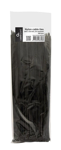 Lidhese Plastike Gembird Nylon cable ties, 250 x 3.6 mm, UV resistant, 100 pcs NYTFR-250x3.6