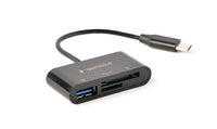 USB HUB Gembird Compact USB Type-C SDXC combo card reader, black UHB-CR3-02