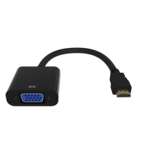 Kabell Konverter Gembird HDMI to VGA adapter cable, single port, black A-HDMI-VGA-04