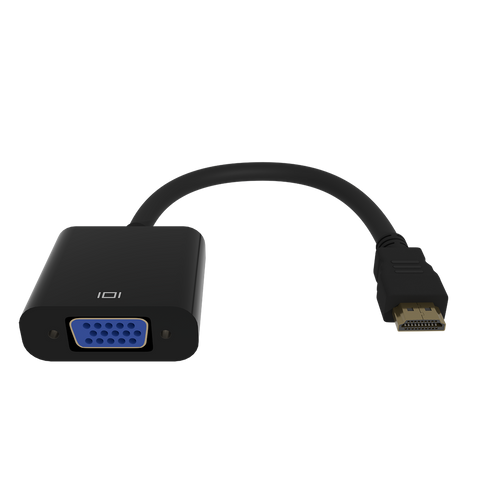 Kabell Konverter Gembird HDMI to VGA adapter cable, single port, black A-HDMI-VGA-04
