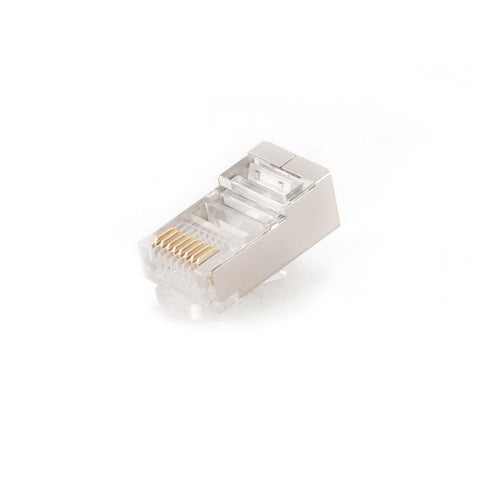 Connector Rrjeti Gembird Shielded modular CAT6 plug 30u" gold plated, 10 pcs per bag PLUG6SP/10