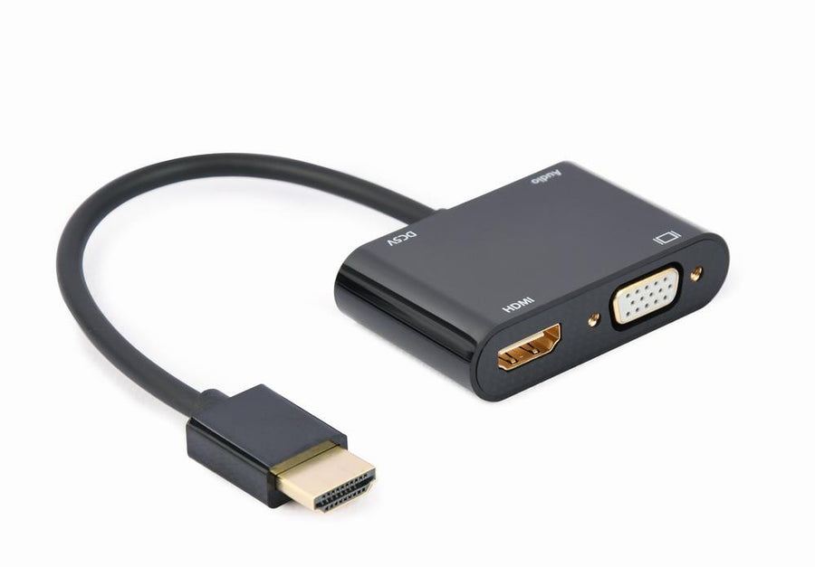Kabell Konverter Gembird HDMI male to HDMI female+VGA female+audio  A-HDMIM-HDMIFVGAF-01