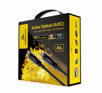 HDMI Cable Gembird CCBP-HDMI-AOC-80M-02 Active Optical (AOC) High speed with Ethernet 80M