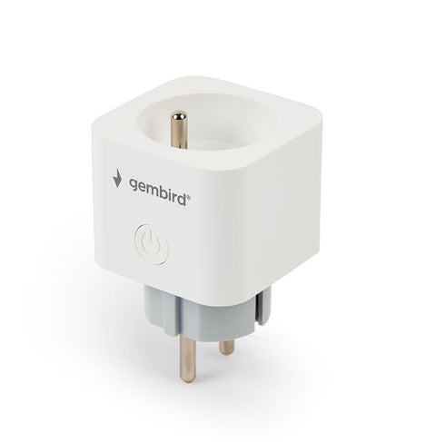Smart power socket Gembird TSL-PS-F1M-01-W with power metering, French socket, white