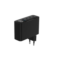 Power Adapter Gembird TA-UC-PDQC100LCD-01-BK 4-port 100W GaN USB
